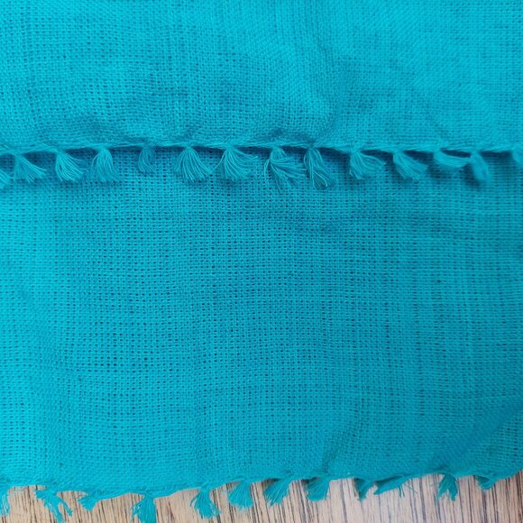 Set of two small blue linen mats - Picture 5 of 8